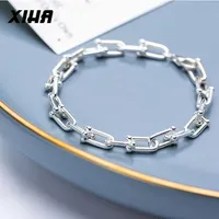 925 Sterling Silver Bracelets Women Men Shice Chain Link Bracelet Ladies Fashion Luxury Jewelry Drop Wholer Supplier 200925197n