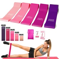 5PCS Set Resistance Band fitness 5 Levels Latex Gym Strength Training Rubber Loops Bands Fitness Equipment Sports yoga belt with Pull R205C