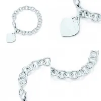 Charm voor geschenken hartvormige dames elegante tif armband slot tif armband bijpassende wereld 2 r2264s