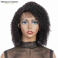 Synthetic Wigs Human Hair Wigs Short Hair with Baby Hair Cheveux Naturels frange Humains Femme Lace Part Wig Brazilian Kinky Curly Human Wigs T220907