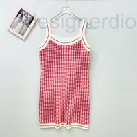 Casual Dresses Designer D's New Summer Checkered Sticked Suspender Dress Is Fresh and Sweet Temperament Age Minskar Casual Kjol Children 7QU4