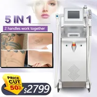 2022 Opt Laser Hair Removal Machine ND YAG Laser Tattoo Beauty Equipment Elight RF Face Care IPL Skin Ringiovanimento Depilazione 3 maniglie