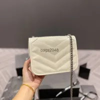 YLS Bolsas de noite sacos de marca Lady Chainbag Designer feminino Bolsas de moda WOC Sagro de ombro feminino Bag de luxo de luxo cl￡ssico de couro genu￭no bolsa de bolsa de couro