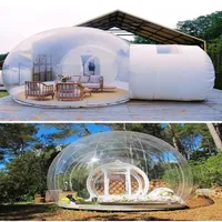 Tendas e abrigos 3m 3m de camping ao ar livre tenda de bolhas infláveis ​​grande casa clara casa quintal alojamento air transparente tent1199c