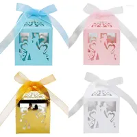 Ensemble de boîtes à bonbon creux enveloppe cadeau de 50 accessoires de boîtier d'emballage en papier