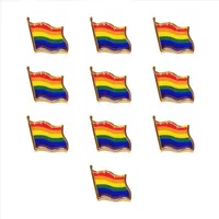 Gökkuşağı bayrağı broş demir kelebek toka tutkal rozeti giyim yaka pimi eşcinsel lape 2552