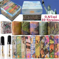USA In Stock Atomizers Smoker Clubs GOLD COAST CLEAR Ceramic Vape Cartridges E Ciga Packaging Empty Vapes Carts Glass Tank Thick Oil Dab Vaporizer 510 Thread Screw on