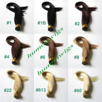 20 100g Thickly Remy Stick Tip Indian Human Hair Extensions I-tip Hair Extensions Jet Black #1 1g pcs 100pcs lot358i