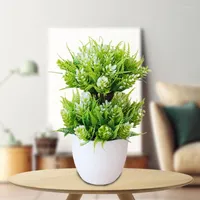 Dekorative Blumen 1pc Simulation Blumenpot gr￼ne Topfpflanzen Pflanzen gef￤lschte Bonsai k￼nstliche Blattfenster Display Requisiten Hausstudie Dekoration