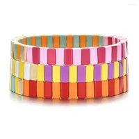 Bracelets de charme Design des perles de bricolage Bracelet d'￩mail Pulseras Mujer Moda 2022 Bijoux Femmes Bileklik Boho Rainbow Brand