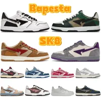 Court Sk8 Sta Low Running Chaussures pour hommes Triple Triple Blanc Silver Silver Gris clair Gris Beige Bl￩ Red ABC Black Camo Pink Brown Ivory Men Women Designer Sneakers