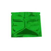 7 5 6cm 200pcs lote verde mylar sellable zip bloqueio bolsas de pacote zip bloqueio de alumínio bolsas de embalagem em pó de pó de armazenamento de chá 215b