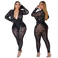 L-4XL Plus Size Two Piece Set Women Sexy Club Club Mesh Hollow Out Top Top and Starts наряды для Black 2 Sets H215 женский 244 м