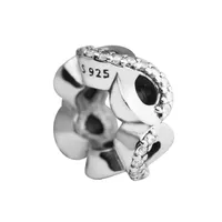 Infinite Love Clear CZ Spacer 2017 Muttertag 100% 925 Sterling Silber Perle Fit Pandora Armband Authentischer Charme für DIY FA277Q