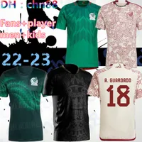 Tamanho S-4xl 2022 Copa do mundo M￩xico Jerseys de futebol Lozano Chicharito Vers￣o de futebol camisetas f￣s dos kits Santos M￩xico 22 23 Jersey Men Equipment Camiseta