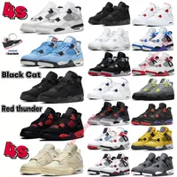 Jumpman 4 4S Basketball Shoes University Black Black Cat White Oreo Cement Pure Sail Red Thunder Cool Grey Purple Shimmer Mujeres Mujeres de deportes al aire libre