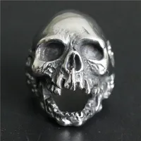5pcs lote mais novo Tamanho do design 7-15 Ghost Skull Ring 316L Jóias de moda de aço inoxidável