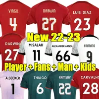 Player -fans Versie Voetbal Jersey 22 23 Season Home Away 2022 2023 Lange mouwen vrouw voetbal Shirts Min Kids Kits Uniformen