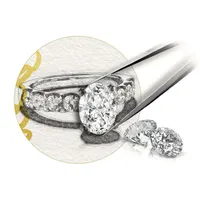 자신의 약혼 반지 0.3ct-12ct Moissanite Diamond Ruby Emerald Sapphire Ring 9k 10K 14K 18K Gold 201110217H