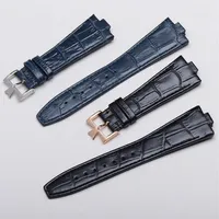 Black Dark Blue Genuine Cow Leather Straps Constantin 47660 000g-9829 시계 25mm 9mm 해외 시계 밴드 Bracelet2565