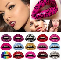 NEW Temporary Lips Tattoo Sticker Lipstick Art Transfers Many Designs Colorful Fancy Dress Party Lip Makeup