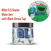 EmptyHerb Dry Clear Jars Cookies Gasco Connected BackPack Boys 3.5Gram Floweres Glass Container Stickers Labels 60ml 0.12oz Moonrock Kush