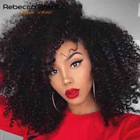 Synthetic Wigs Jerry Curly Part Lace Human Hair Wigs With Baby Hair Brazilian Lace Part Short Curly Bob Wigs For Women Pre-Plucked Wig Rebecca T220907