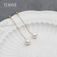 스터드 진주 귀걸이 14K 골드 Tomye ED21026 고품질 고급 단순성 여성 선물 선물 보석류 277S