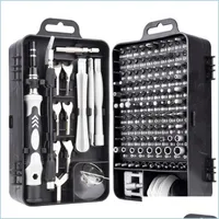 Professional Hand Tool Sets Professional Hand Tool Sets Mini Case For Repair 135 In 1 Screwdriver Set Of Screw Driver Bit Precision M Dhfku