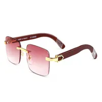 França Vintage New Fashion Sport Sunglasses Sun Grames sem orgulho Buffalo Horn Gula para homens Wemen Purple Red Lens Novos óculos Come285m