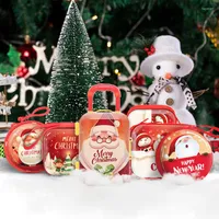 크리스마스 장식 chirstmas 선물 상자 패션 메탈 미니 여행용 사탕 보석 나무 결혼식 포장 장식 장식품 가방