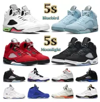 2022 Chaussures de basket-ball Mens Trainers Sneakers Moonlight Racer Blue Raging Red Stealth 2.0 Great Island Green 5s Men 5 Jumpman Bluebird What The Suede