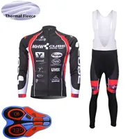 2021 Cube Team Cube Cycling Thermal Fleece Jersey Set Mens Winter Bicycle Maillot Bains Set MTB -велосипед