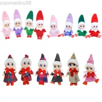 Decorações de Natal Criança Bebê Elfs Dolls Plush Dolls Baby Elves Girld Girld Girls and Boys Presente na prateleira Decorações de ano novo de Natal L220907