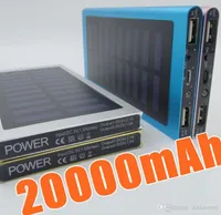Book type 20000mAh Portable solar power bank Ultrathin Powerbank backup Pow