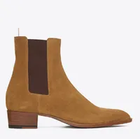 Dise￱ador 2022 Nuevos zapatos de cuero botas de vaquero Slim Leede High Top Personal Boutique Kanywest38-46