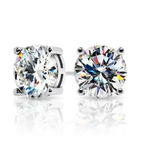 AIYANISHI Total 6 0ct EF VVS Diamond Test Passed Moissanite 18K White Gold Plated 925 Silver Earrings Jewelry Christmas Eve Gift267q