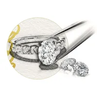 Kendi nişan yüzüğünüzü özelleştir 0 3CT-12CT Moissanite Elmas Ruby Emerald Safir Yüzük 9K 10K 14K 18K Altın 201110268G
