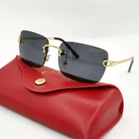 Gafas de sol de la marca de moda Carti Dise￱ador Compuesto Composite Metal Marco ￳ptico Classic Rectangular Rectangular Golds Gafas de sol de lujo para mujeres de lujo