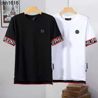 2022 summer new tee European fashion brand PP Philip heavy industry badge short sleeve t-shirt men&#039;s personality slim fit large T-shirt