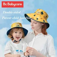 Gorras sombreros bc babycare patrón de doble cara sombrero de sol de verano