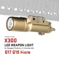 공장 판매 전술 X300 Ultra LED Light Light Pistol Lanterna Airsoft Flashlight with Picatinny Rail Hunting CL15-0026207C