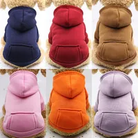 Dog Apparel Solid Hoodies Pet Clothes For Small Dogs Puppy Coat Jackets Sweatshirt Chihuahua Doggie Cat Costume Cotton Outfits