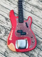 Custom Aged Relic Electric Bass Guitar Tremolo & Locking NutCandy Apple JAZZ