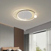 Moderne Acryl runde quadratische LED-Deckenlampe minimalistische Jungen und M￤dchen Pers￶nlichkeit kreatives Schlafzimmer Wohnzimmer Helles Sternlicht LE-464