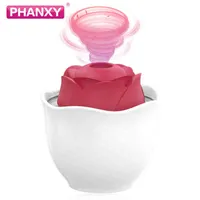 Urządzenia gospodarstwa domowego Domowe aplikacje Vibratory Phanxy Rose Toy wibrator dla kobiet Język Licking Sutek Potężne futra stymulatora próżniowe zabawki