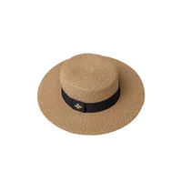 Hasır Şapka Bayanlar Bow Bey Geniş Şapkalar Yaz Gezi Güneş Koruyucu Güneşlik Avrupa ve Amerikan Retro Leisure All-Match Top165K