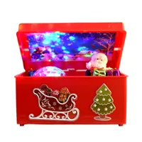 Китайская декомпрессионная игрушка новые творческие рождественские подарки украшения электрический лифт Санта -Клаус Музыкальная коробка