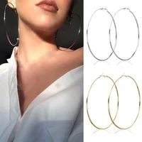 Orecchini a cerchio di moda Orecchino di dichiarazione geometrica per donne oro ipoallergenico grande anelli rotondi di gioielli 2020 276f
