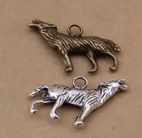 200 pcslot Wolf Charms Pendant Coyote Charm Pendant Antique Silver Antique
